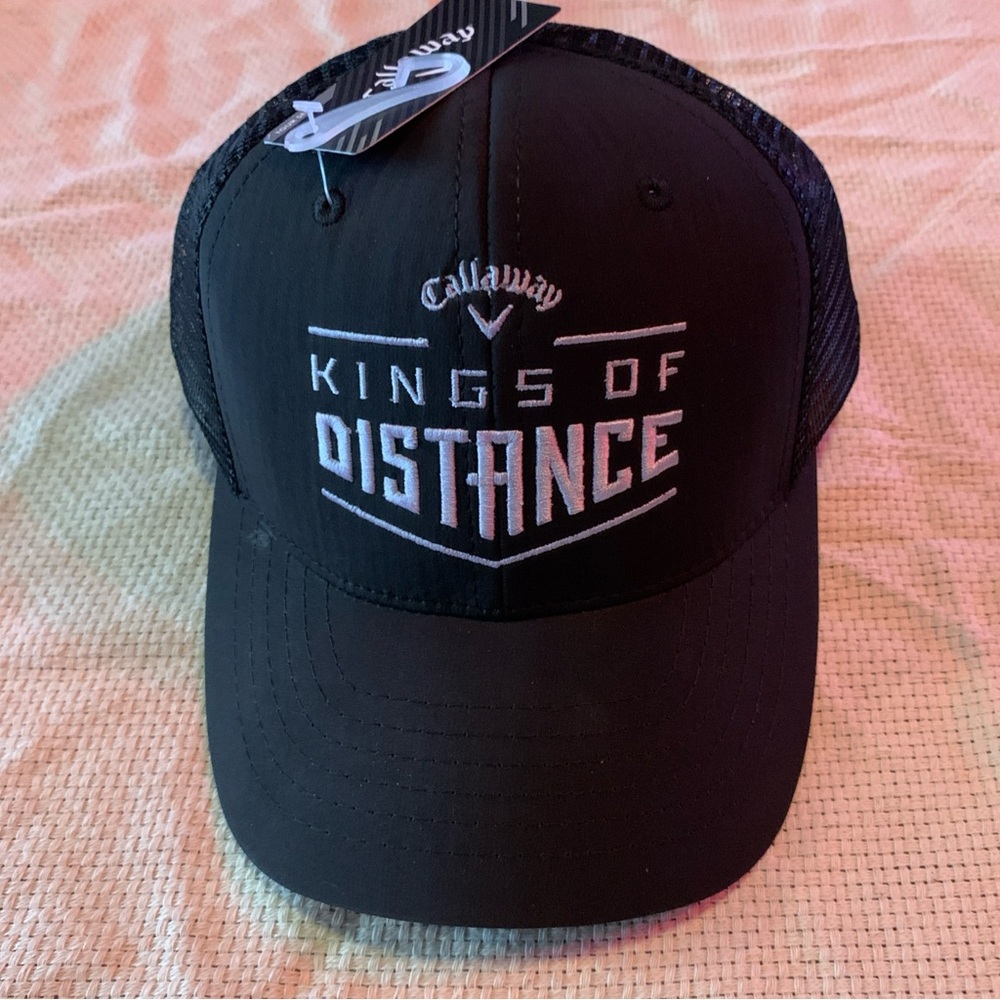 Callaway Kings of Distance Embroidered Black/Mesh Back Snapback Hat by Callaway